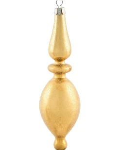 Hot Beliani Set di 25 palline decorative ICICLE Vetro Trasparente/Oro Oro Trasparente