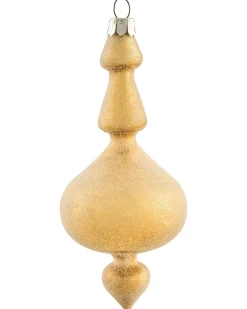 Hot Beliani Set di 25 palline decorative ICICLE Vetro Trasparente/Oro Oro Trasparente