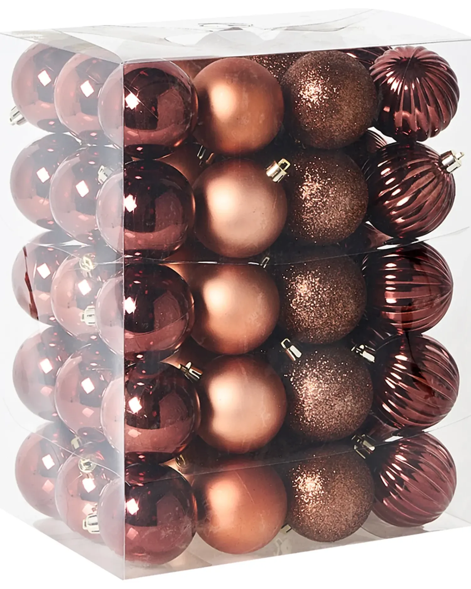 New Beliani Set di 60 palline decorative ISOJARVI Marrone Marrone Oro