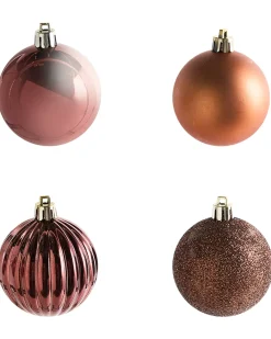 New Beliani Set di 60 palline decorative ISOJARVI Marrone Marrone Oro