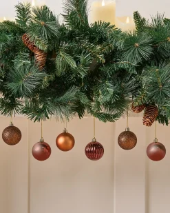 New Beliani Set di 60 palline decorative ISOJARVI Marrone Marrone Oro