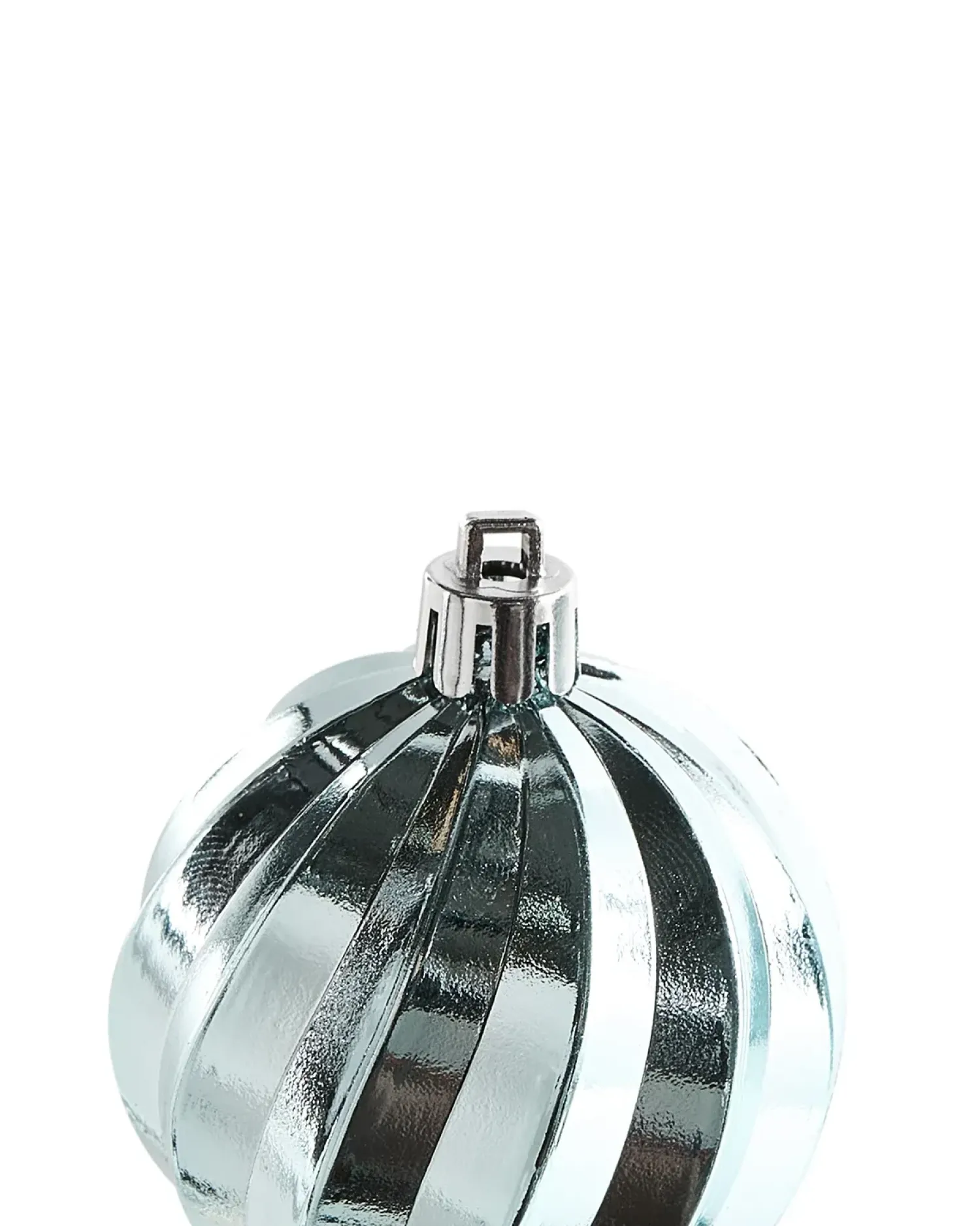 Outlet Beliani Set di 96 palline decorative PIELINEN Blu Blu Argento