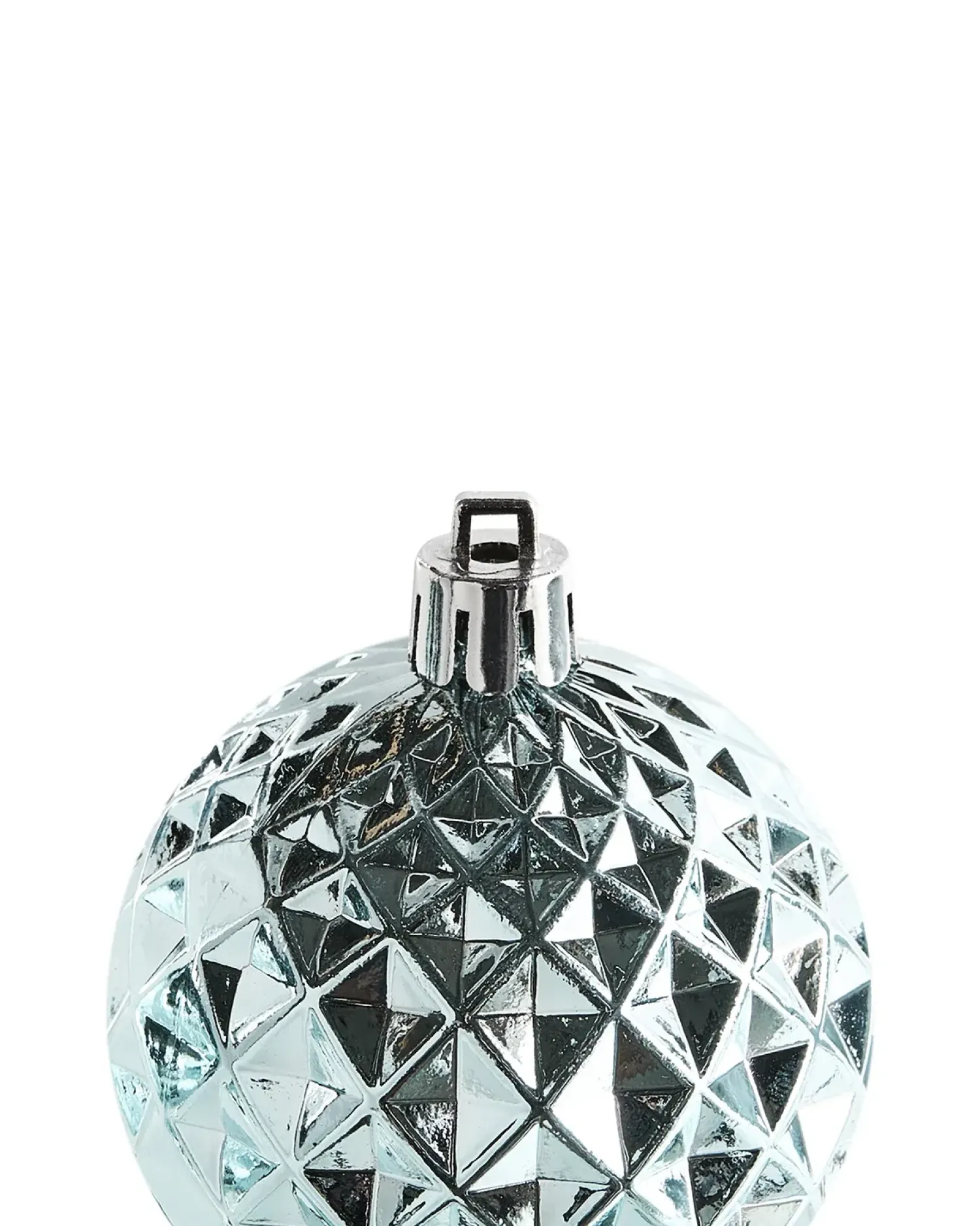 Outlet Beliani Set di 96 palline decorative PIELINEN Blu Blu Argento