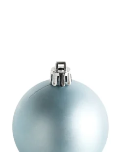 Outlet Beliani Set di 96 palline decorative PIELINEN Blu Blu Argento