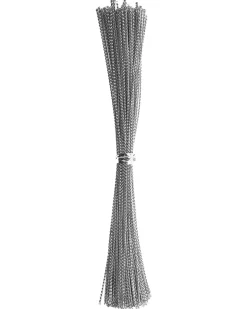 Beliani Set di 40 palline decorative SAIMAA Bianco sporco Argento Bianco