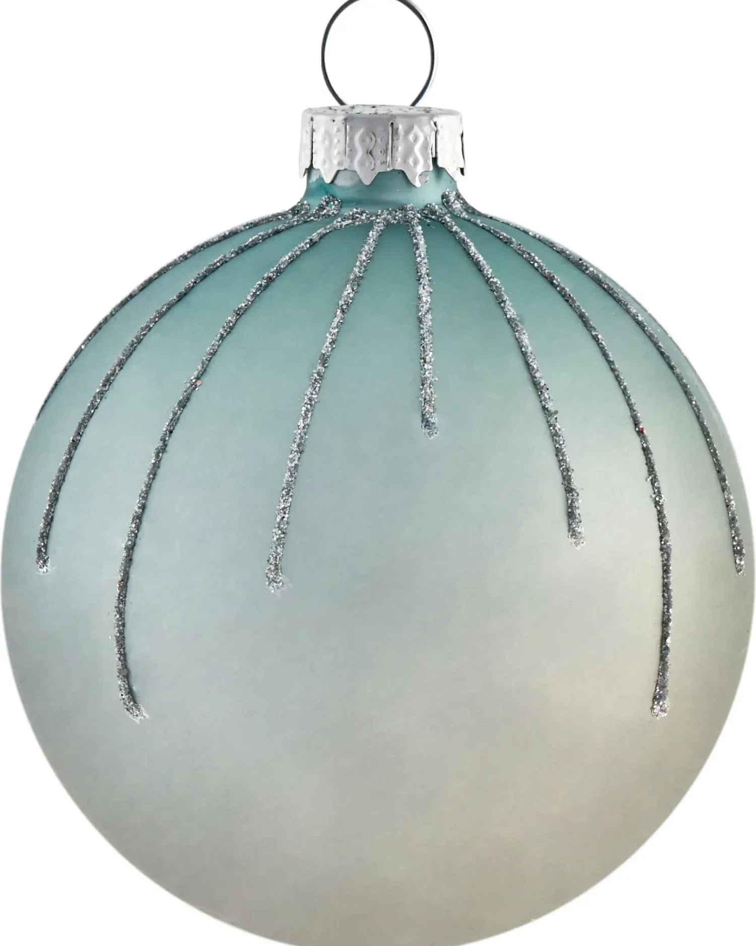 New Beliani Set di 35 palline decorative SNOWFALL Vetro Blu Argento Bianco Blu