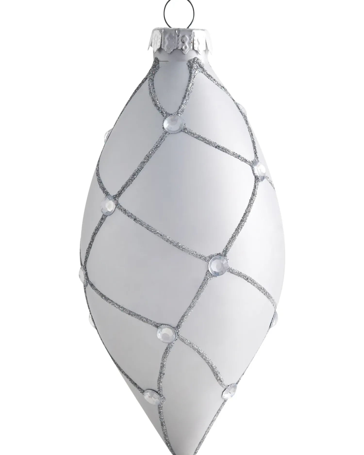 New Beliani Set di 35 palline decorative SNOWFALL Vetro Blu Argento Bianco Blu