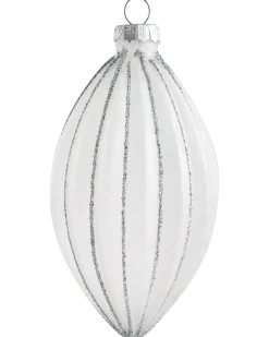 New Beliani Set di 35 palline decorative SNOWFALL Vetro Blu Argento Bianco Blu