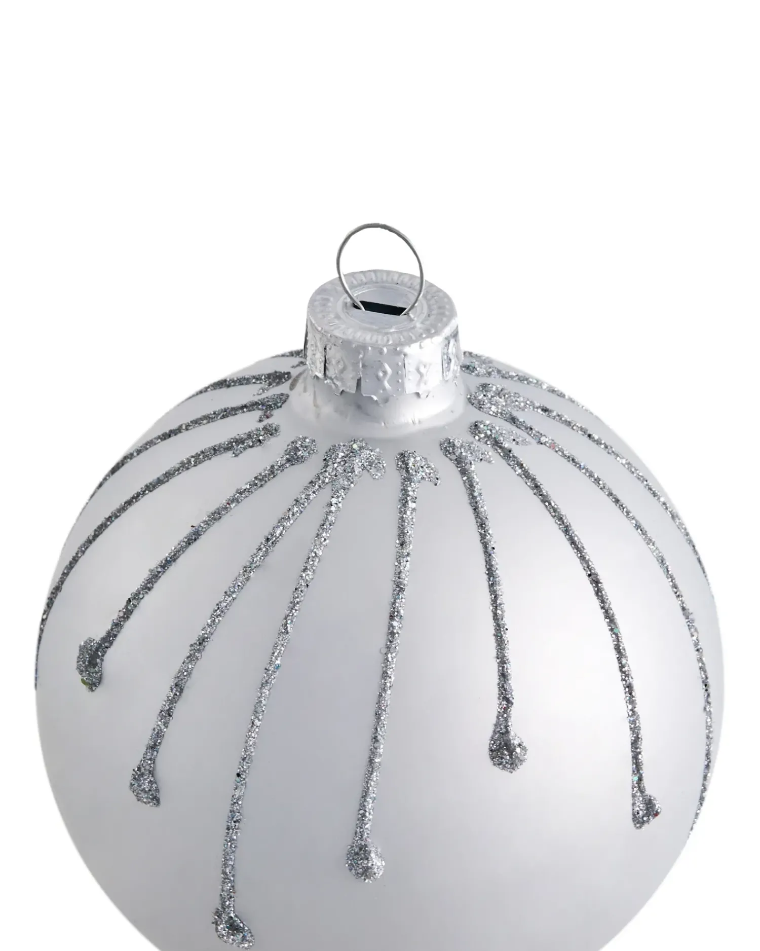 New Beliani Set di 35 palline decorative SNOWFALL Vetro Blu Argento Bianco Blu
