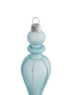 New Beliani Set di 35 palline decorative SNOWFALL Vetro Blu Argento Bianco Blu