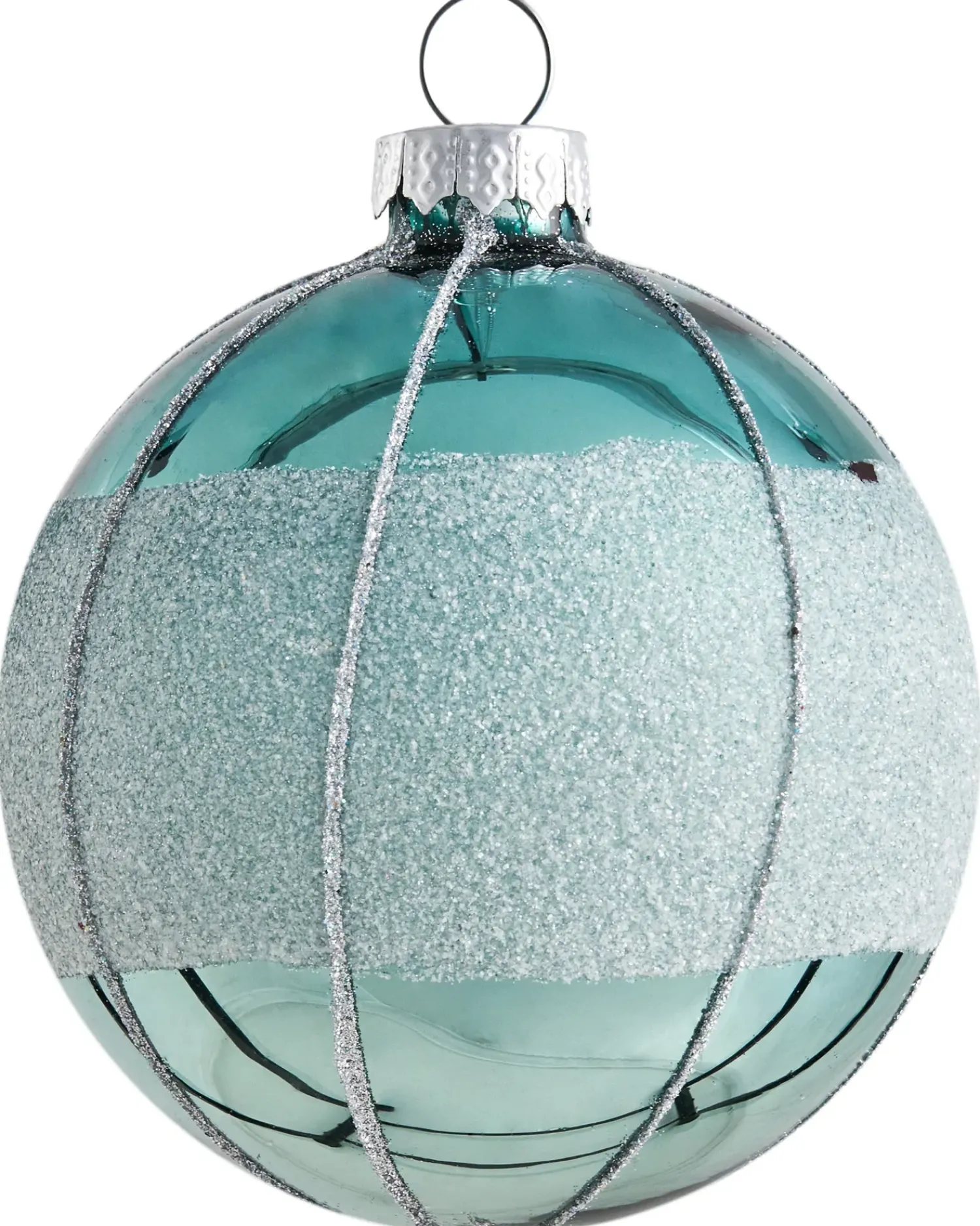 New Beliani Set di 35 palline decorative SNOWFALL Vetro Blu Argento Bianco Blu