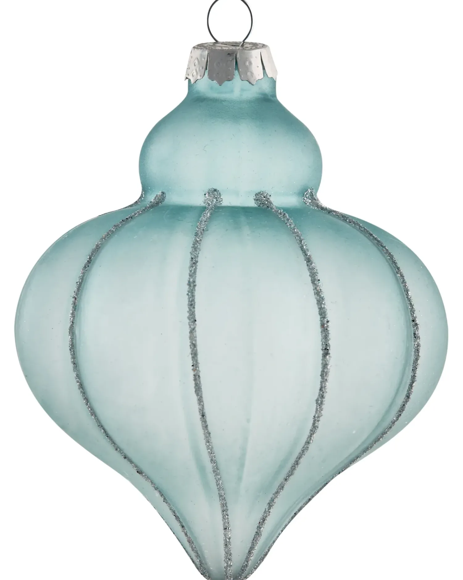 New Beliani Set di 35 palline decorative SNOWFALL Vetro Blu Argento Bianco Blu