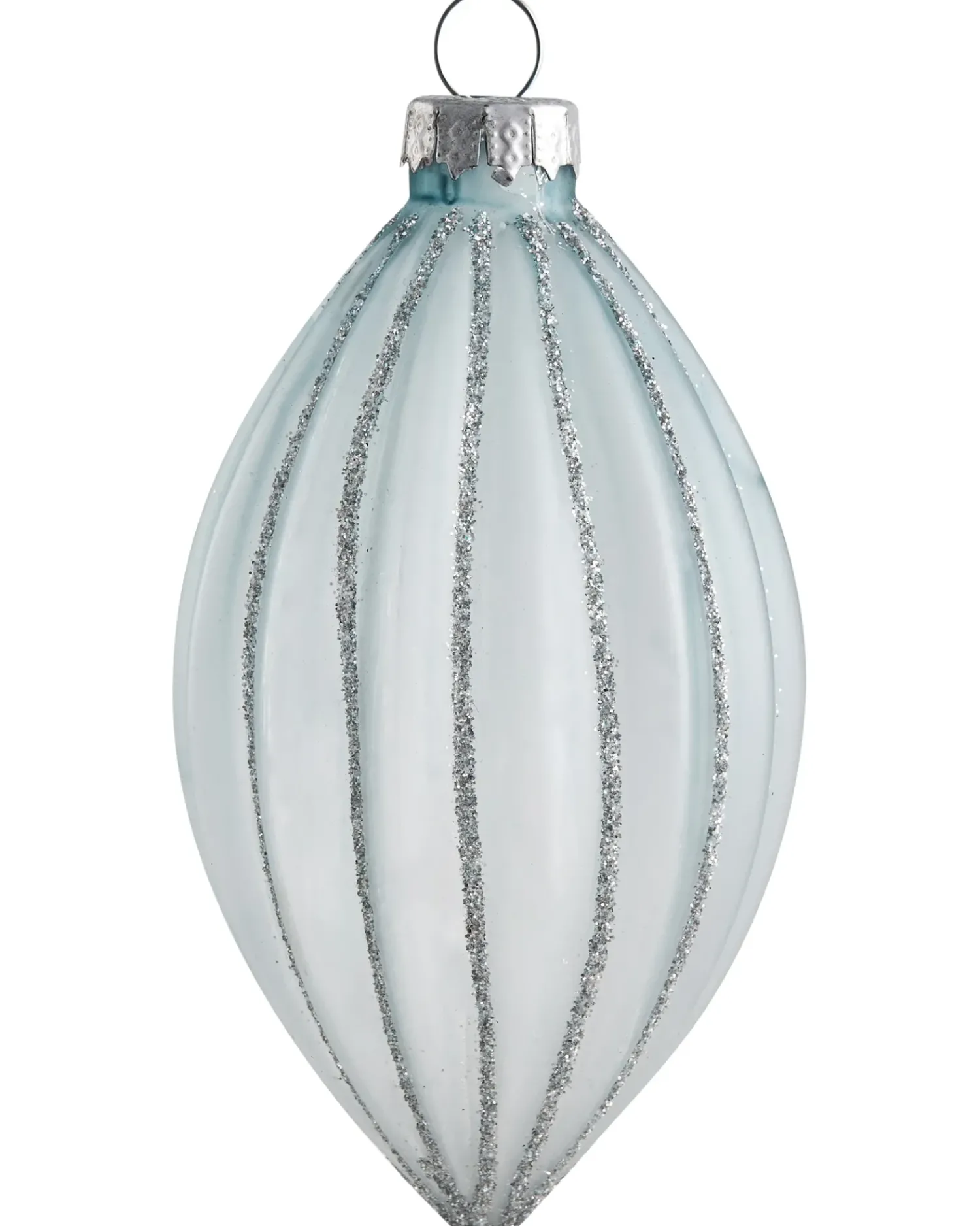New Beliani Set di 35 palline decorative SNOWFALL Vetro Blu Argento Bianco Blu