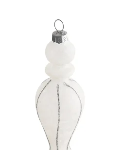 New Beliani Set di 35 palline decorative SNOWFALL Vetro Blu Argento Bianco Blu