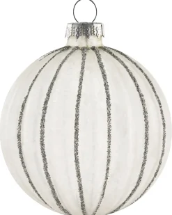 New Beliani Set di 35 palline decorative SNOWFALL Vetro Blu Argento Bianco Blu