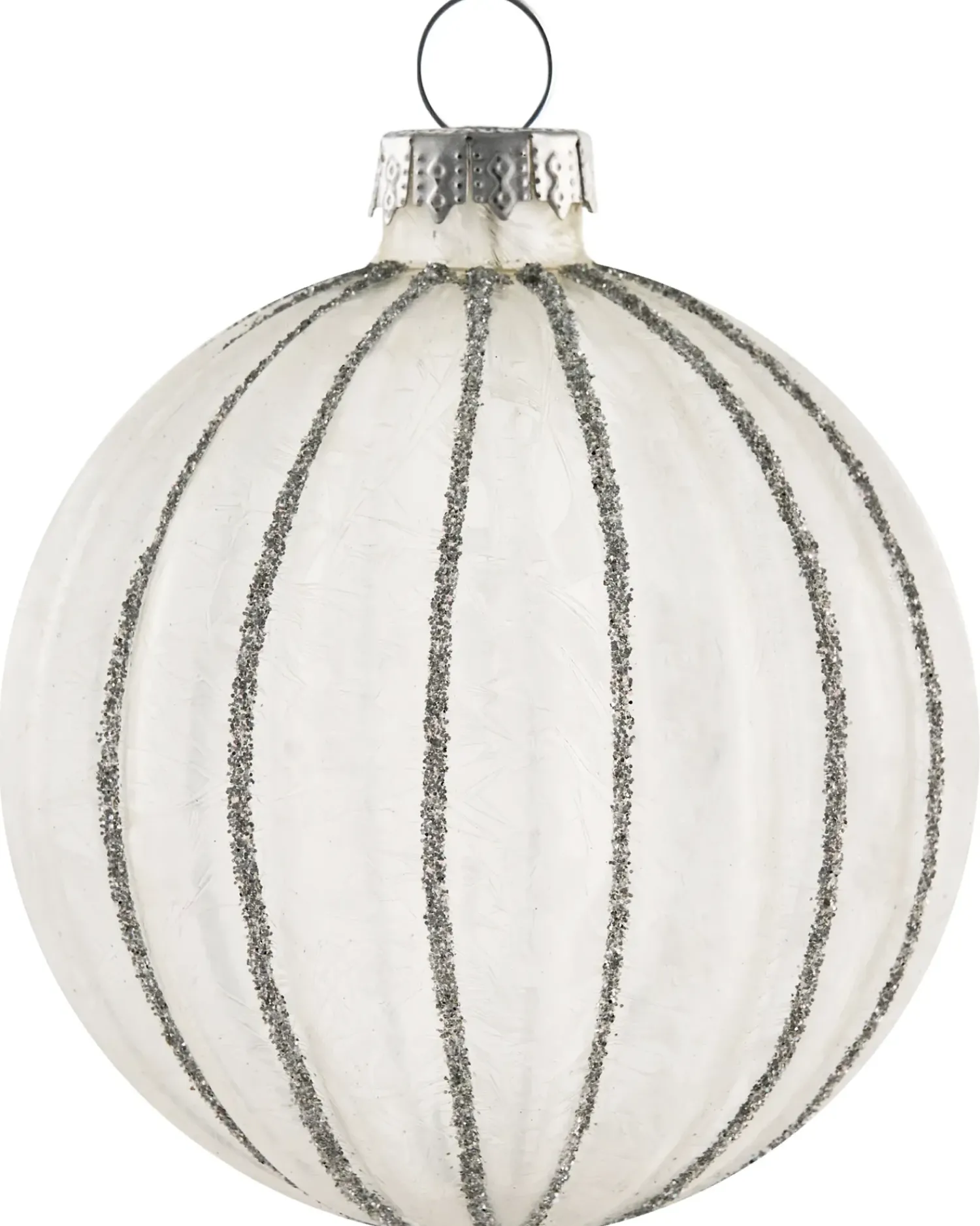 New Beliani Set di 35 palline decorative SNOWFALL Vetro Blu Argento Bianco Blu