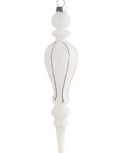 New Beliani Set di 35 palline decorative SNOWFALL Vetro Blu Argento Bianco Blu