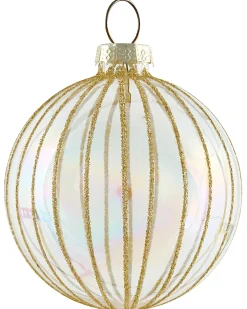 Outlet Beliani Set di 50 palline decorative SPARKLE Vetro Rosso/Oro Rosso Oro