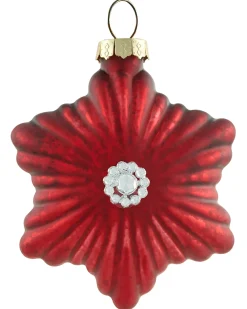Outlet Beliani Set di 50 palline decorative SPARKLE Vetro Rosso/Oro Rosso Oro