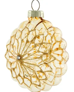 Outlet Beliani Set di 50 palline decorative SPARKLE Vetro Rosso/Oro Rosso Oro