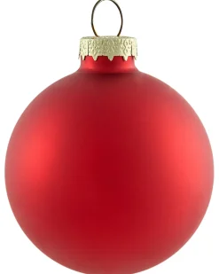 Outlet Beliani Set di 50 palline decorative SPARKLE Vetro Rosso/Oro Rosso Oro