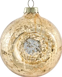 Outlet Beliani Set di 50 palline decorative SPARKLE Vetro Rosso/Oro Rosso Oro