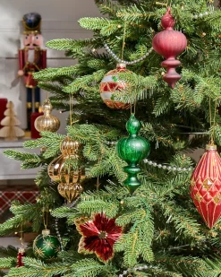 Sale Beliani Set di 70 palline decorative TWINKLE Vetro Rosso/Verde Oro Rosso Verde