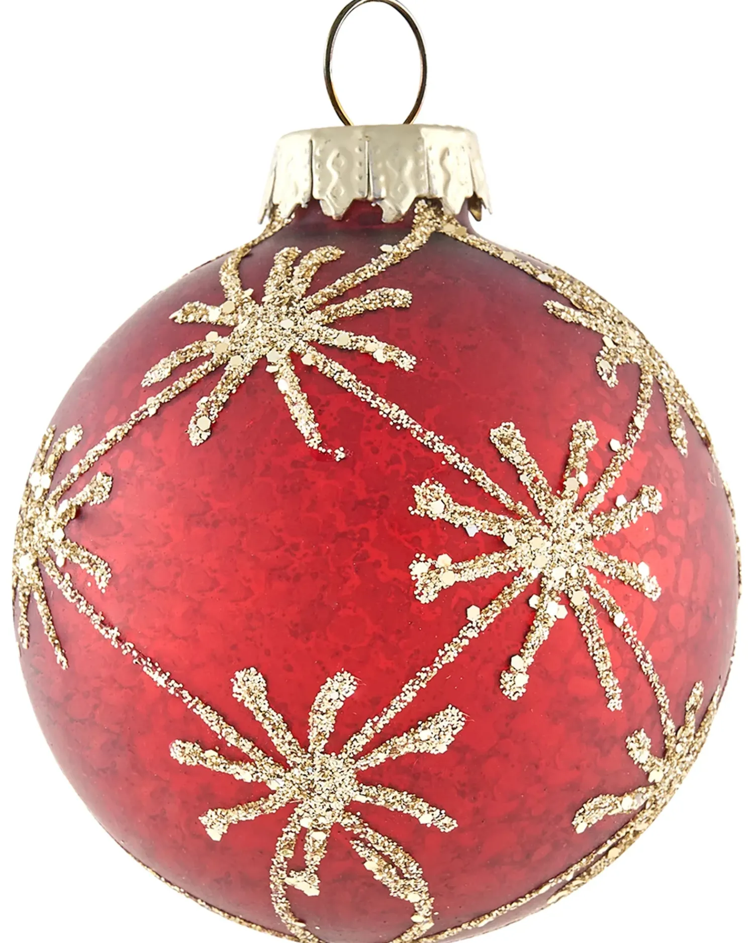 Sale Beliani Set di 70 palline decorative TWINKLE Vetro Rosso/Verde Oro Rosso Verde