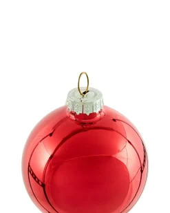 Sale Beliani Set di 70 palline decorative TWINKLE Vetro Rosso/Verde Oro Rosso Verde