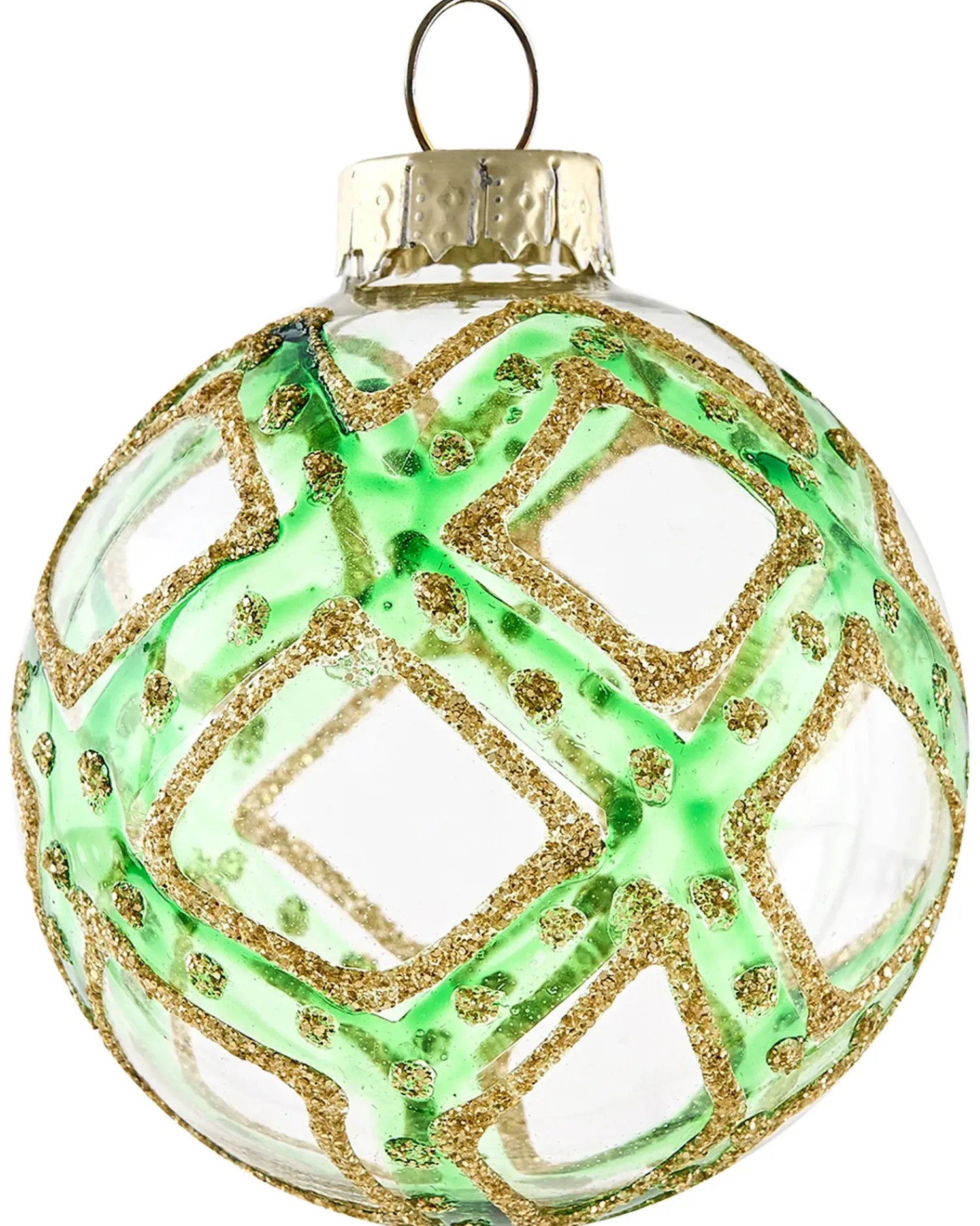 Sale Beliani Set di 70 palline decorative TWINKLE Vetro Rosso/Verde Oro Rosso Verde