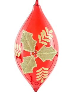 Sale Beliani Set di 70 palline decorative TWINKLE Vetro Rosso/Verde Oro Rosso Verde
