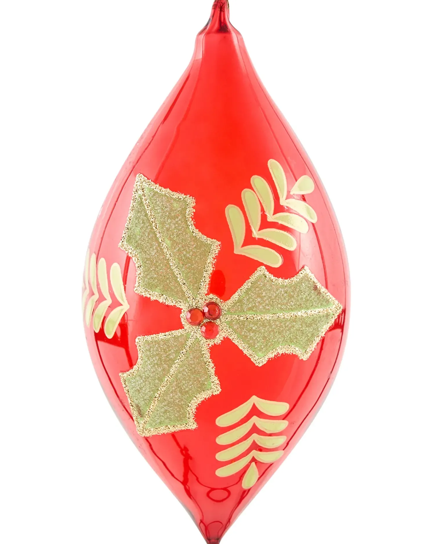 Sale Beliani Set di 70 palline decorative TWINKLE Vetro Rosso/Verde Oro Rosso Verde