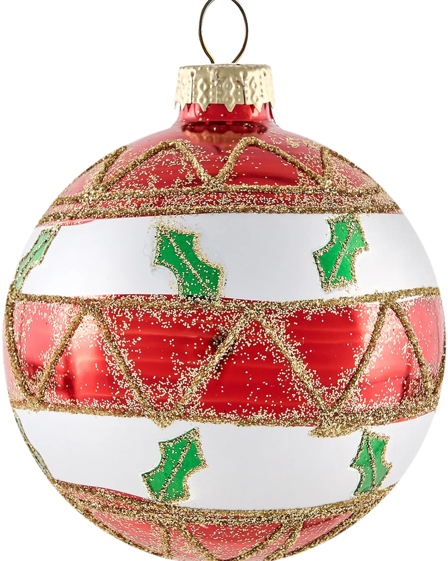 Sale Beliani Set di 70 palline decorative TWINKLE Vetro Rosso/Verde Oro Rosso Verde