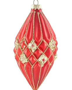 Sale Beliani Set di 70 palline decorative TWINKLE Vetro Rosso/Verde Oro Rosso Verde