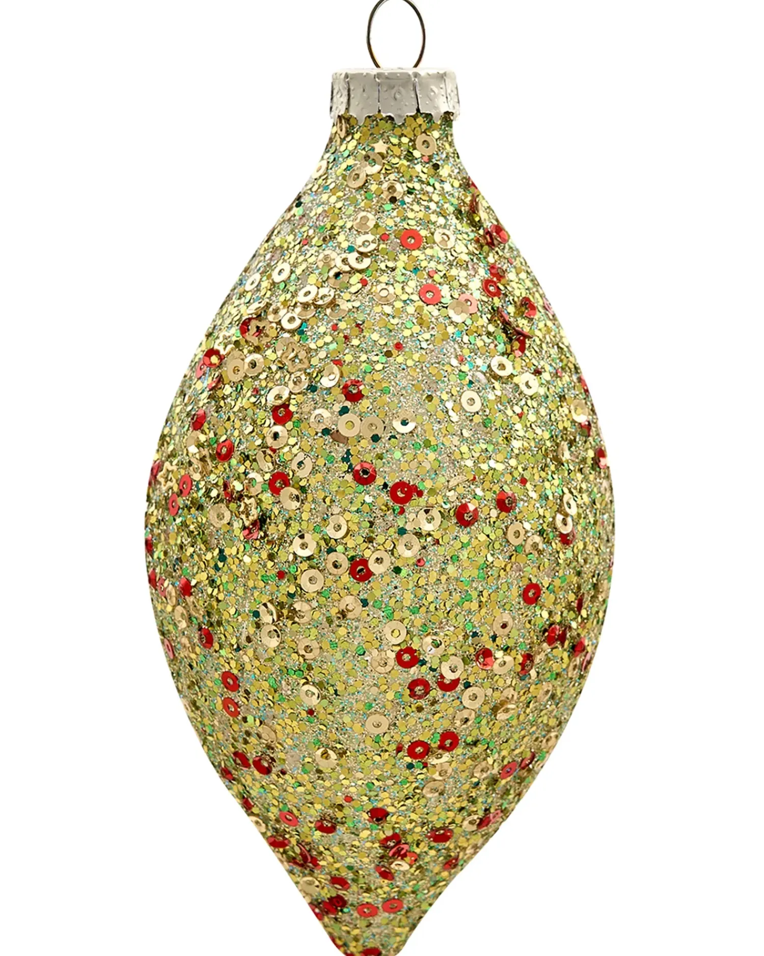 Sale Beliani Set di 70 palline decorative TWINKLE Vetro Rosso/Verde Oro Rosso Verde