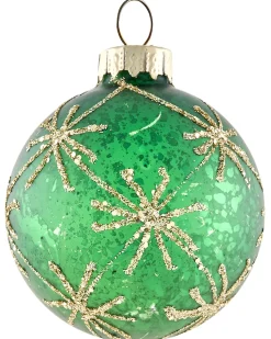 Sale Beliani Set di 70 palline decorative TWINKLE Vetro Rosso/Verde Oro Rosso Verde