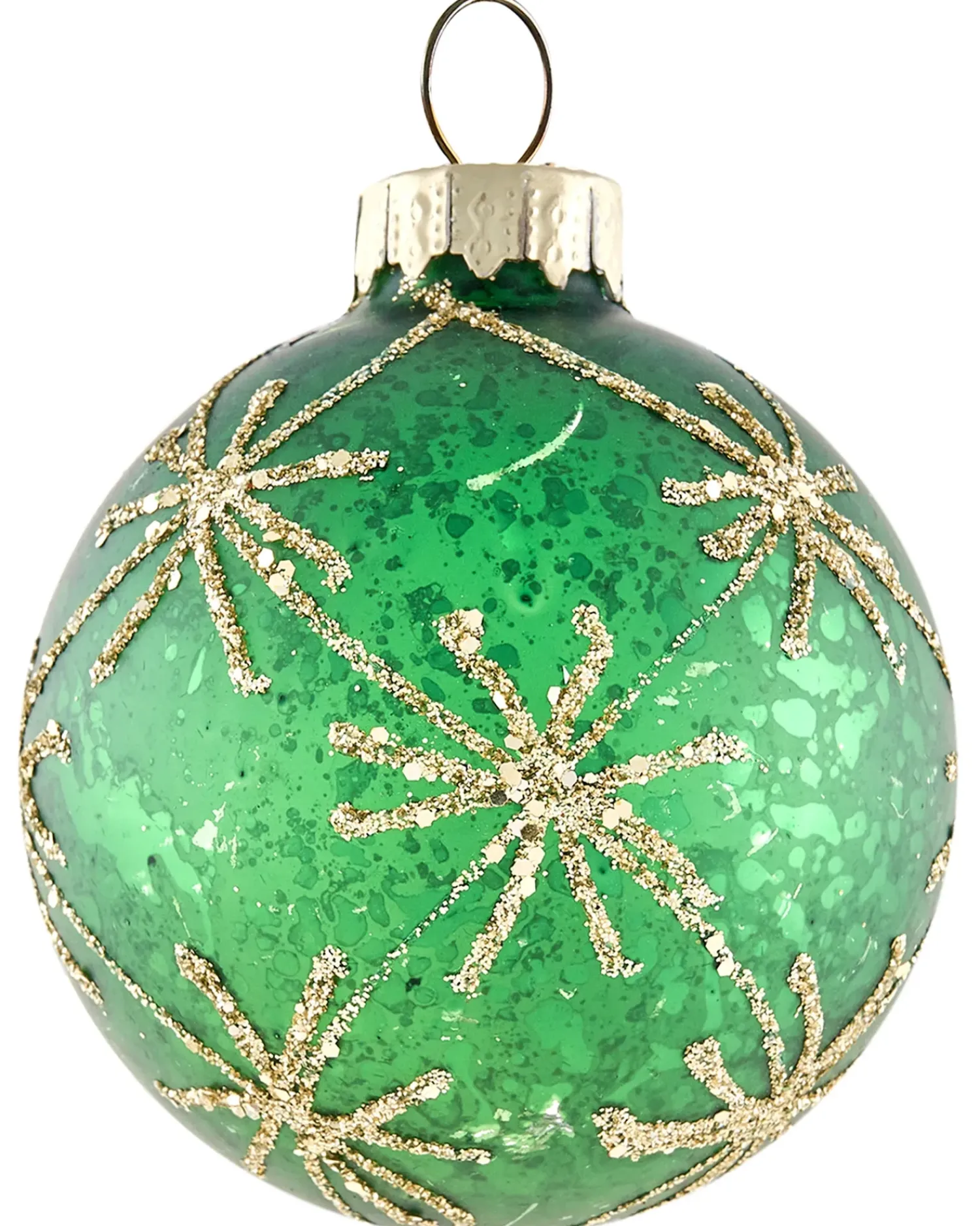 Sale Beliani Set di 70 palline decorative TWINKLE Vetro Rosso/Verde Oro Rosso Verde