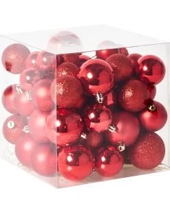 New Beliani Set di 60 palline decorative TYIN Rosso