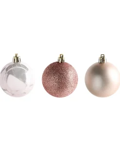 Beliani Set di 60 palline decorative TYIN Rosa