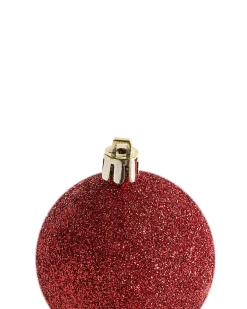 Outlet Beliani Set di 100 palline decorative VANERN Rosso Rosso Oro