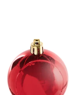 Outlet Beliani Set di 100 palline decorative VANERN Rosso Rosso Oro
