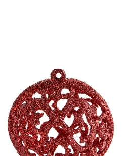 Outlet Beliani Set di 100 palline decorative VANERN Rosso Rosso Oro