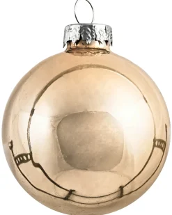 Best Beliani Set di 24 palline decorative WINTERLIGHT Vetro Oro rosa Oro rosa Argento Grigio