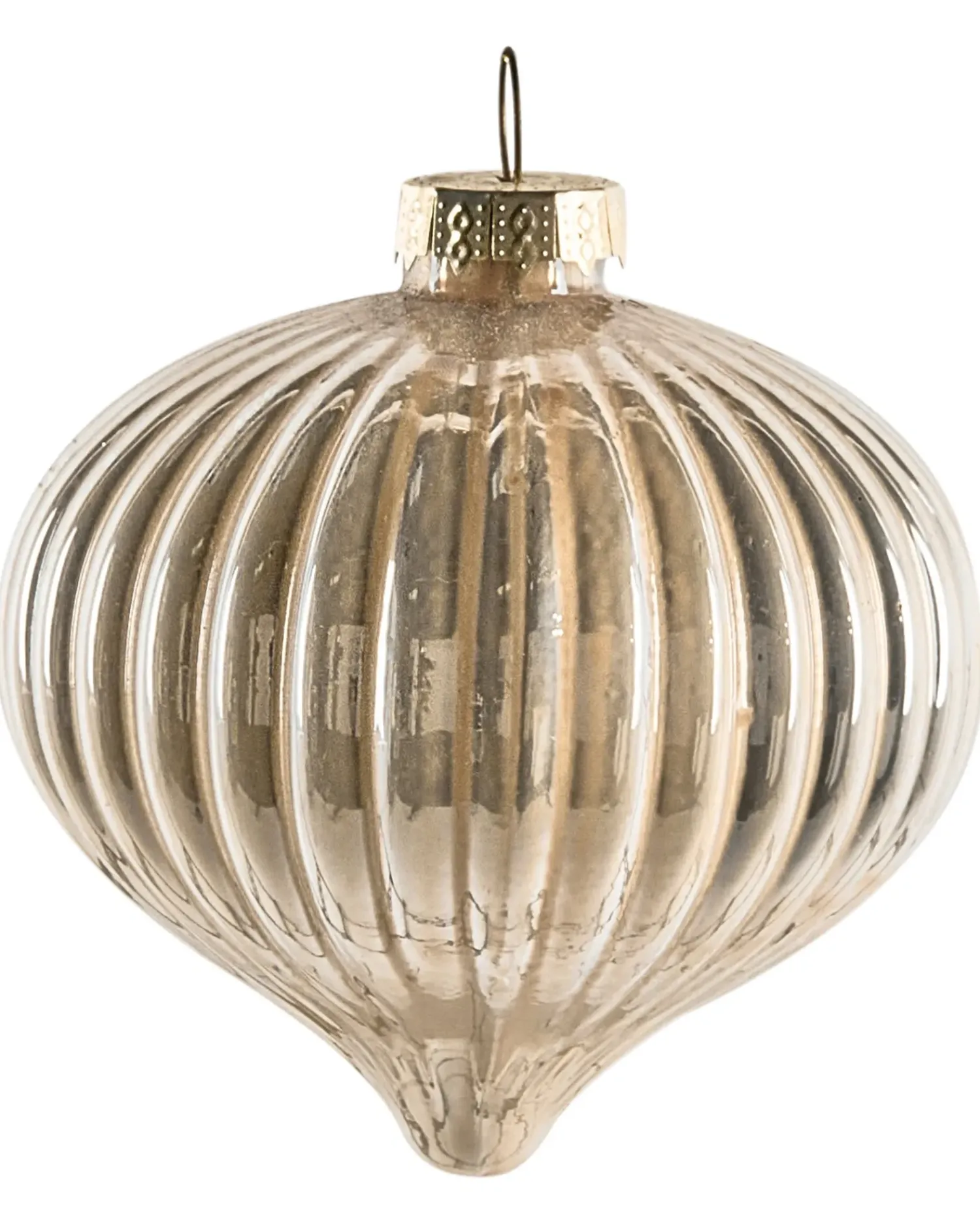 Best Beliani Set di 24 palline decorative WINTERLIGHT Vetro Oro rosa Oro rosa Argento Grigio