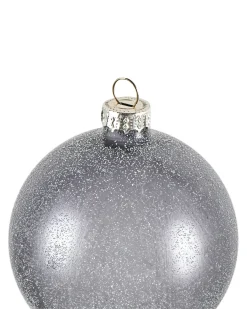 Best Beliani Set di 24 palline decorative WINTERLIGHT Vetro Oro rosa Oro rosa Argento Grigio