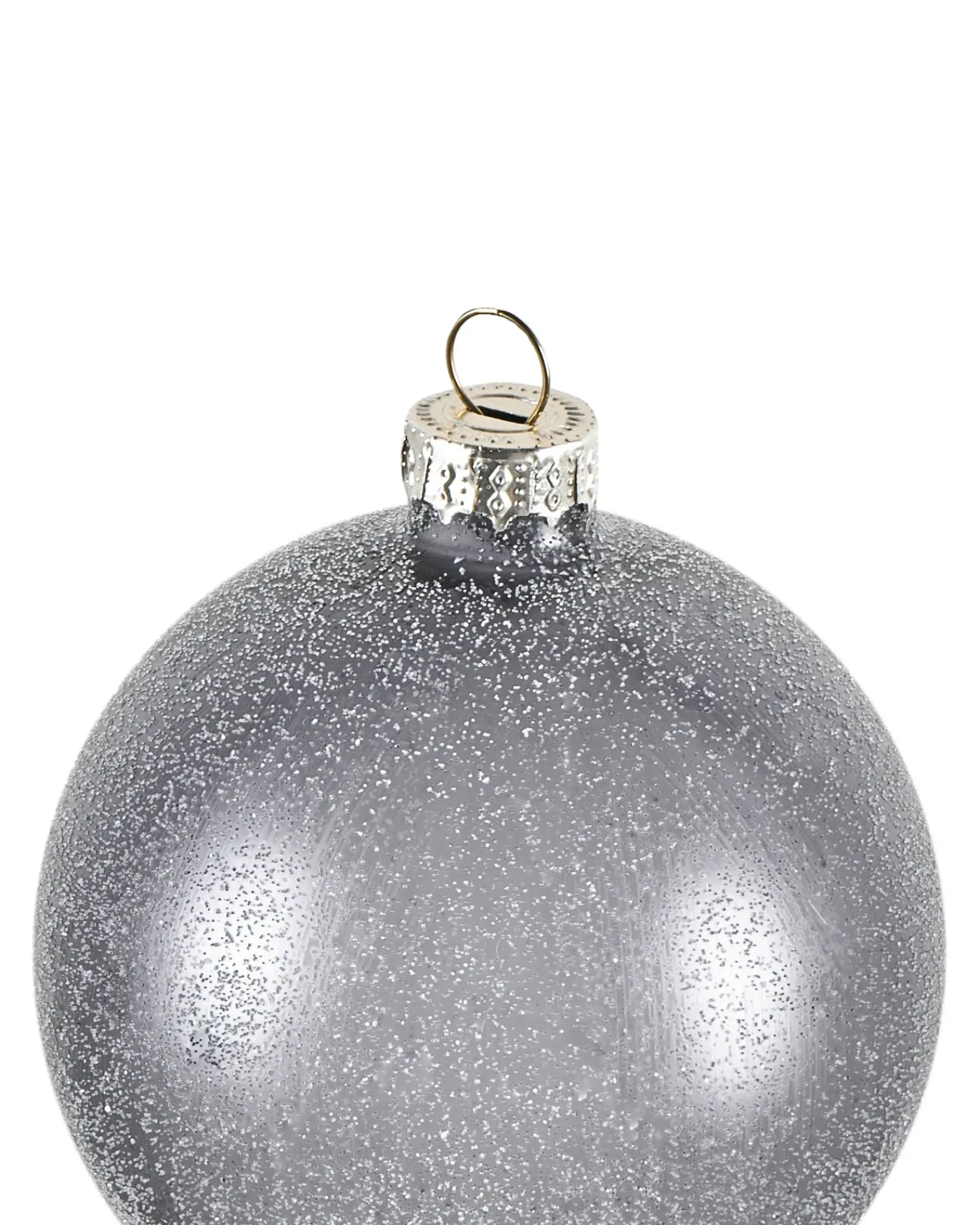 Best Beliani Set di 24 palline decorative WINTERLIGHT Vetro Oro rosa Oro rosa Argento Grigio