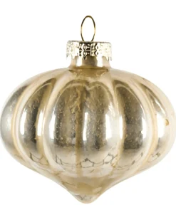 Best Beliani Set di 24 palline decorative WINTERLIGHT Vetro Oro rosa Oro rosa Argento Grigio