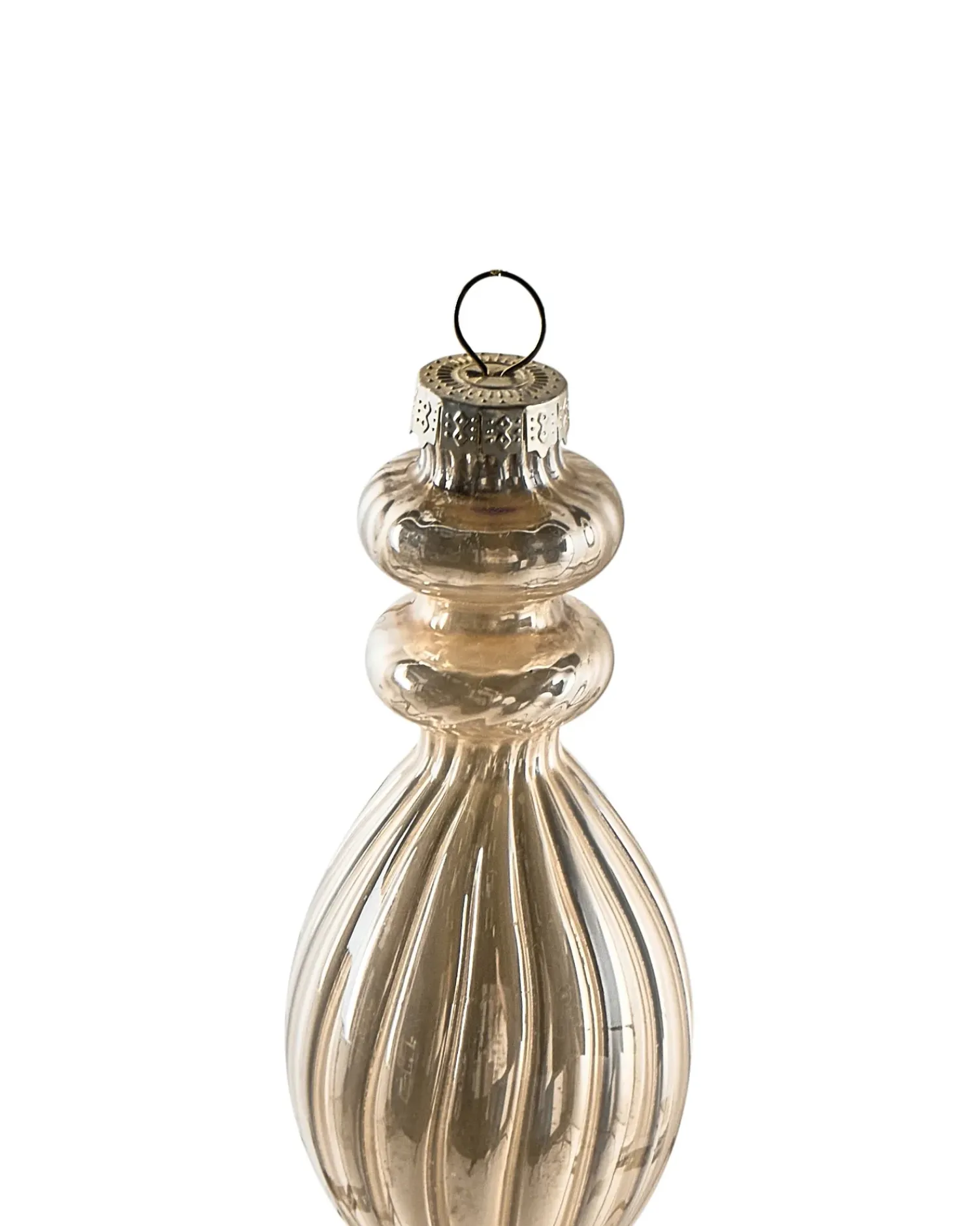 Best Beliani Set di 24 palline decorative WINTERLIGHT Vetro Oro rosa Oro rosa Argento Grigio