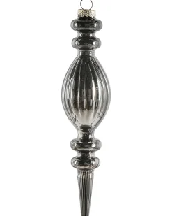 Best Beliani Set di 24 palline decorative WINTERLIGHT Vetro Oro rosa Oro rosa Argento Grigio