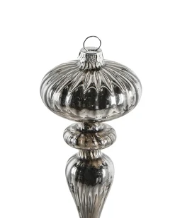 Best Beliani Set di 24 palline decorative WINTERLIGHT Vetro Oro rosa Oro rosa Argento Grigio